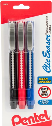 3 pck borradores pentel