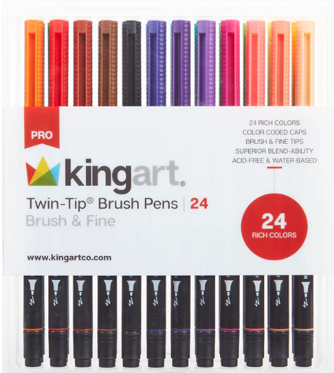 24 pck marcadores ultra finos kingart