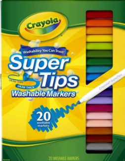 20 pck marcadores crayola(punta fina)