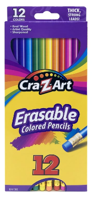 CraZart colores 12pcs (borrables)