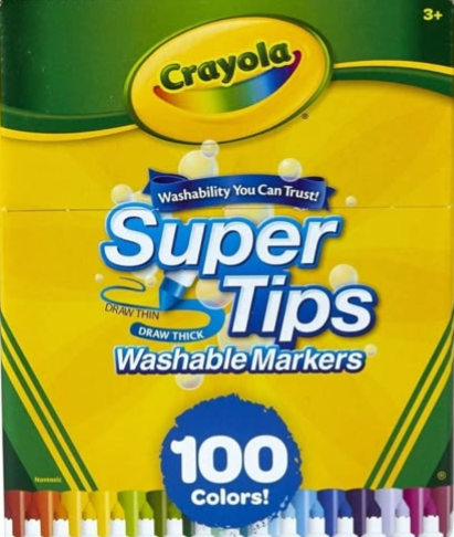 100pck marcadores crayola(punta fina)