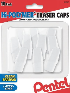 10pck borradores para lapiz pentel