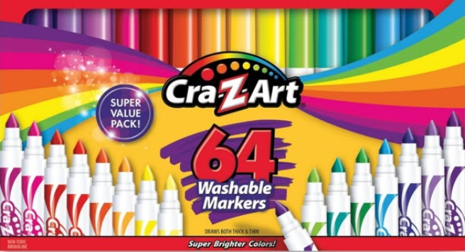 64pck marcadores CraZart(punta gruesa)