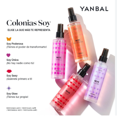 Colonia Soy Aroma Frutal Floral 200 Ml Mujer Yambal