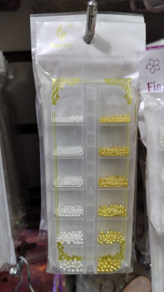 Balines De Uñas Dorado Y Plateado De Chico A Grande