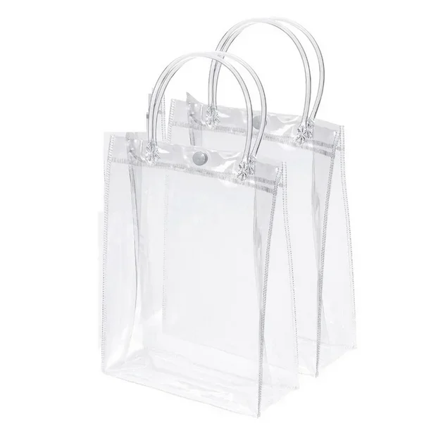 Bolsa De Pvc Con Asa Koreana Importada Transparente x 1 Unidad