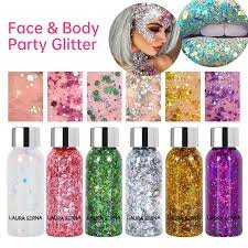 (Oferton) Beifa Chanlevy Gel Gliter Maquillaje y Cabello Dorado Y Plateado x 1 Unidad