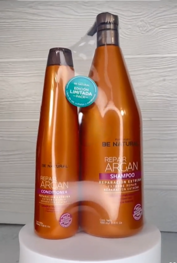 Alice Set Be Natural Argan Shampoo x 1 Litro + Acondicionador x 300 ML