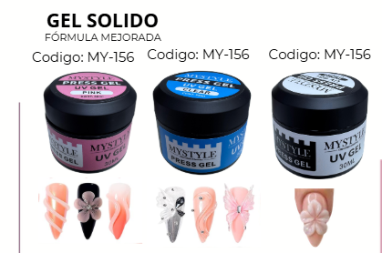 (Mystyle) Gel De Construccion Solido White Blanco x 1 Unidad
