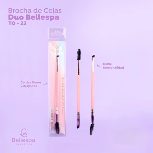 Bellespa Brocha De Cejas Con Spuler Rosada (TO-23)