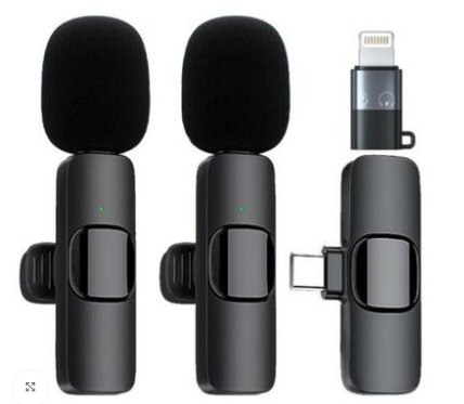microfono corbatero inalambrico tiktok tipo c+iphone DOBLE k8