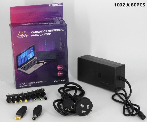 Cargador universal notebook OM ficha Lenovo y HP