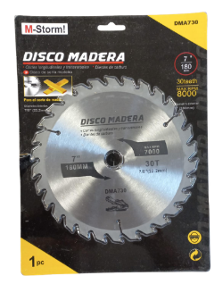 Disco p/ madera 7" 180MM