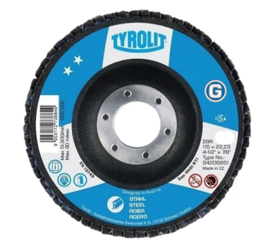 Disco Flap Tyrolit Plano Fibra 114 Mm