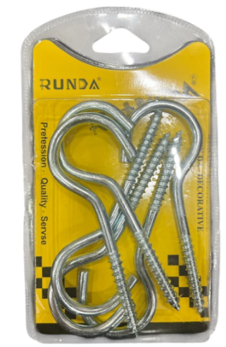 KIT DE 6 GANCHOS PARA PARED RUNDA TL0639