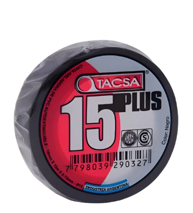 CINTA AISLADORA TACSA 15PLUS X 20MTS.