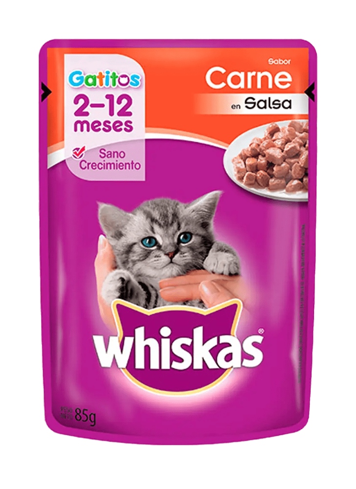 SACHET WHISKAS GATITO BEBÉ SABOR CARNE 85GR