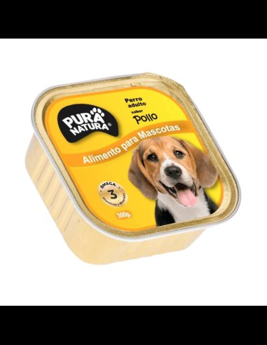 PURA NATURA PERRO ADULTO SABOR POLLO LATA 300GR