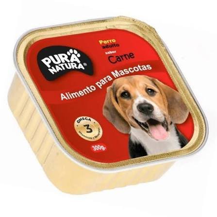 PURA NATURA PERRO ADULTO SABOR CARNE LATA 300GR