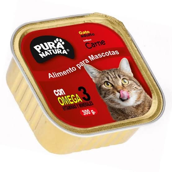 PURA NATURA GATO SABOR CARNE LATA 300GR