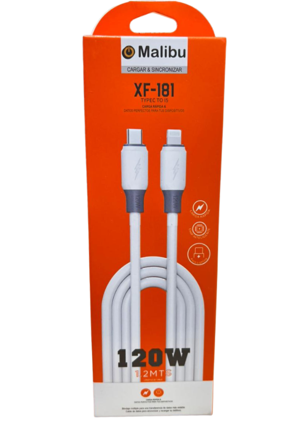 CABLE MALIBU 120W C A IPHONE 1.20MT