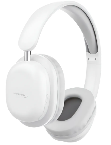 Auriculares Inalambricos Vincha Netmak LIVE Color Blanco