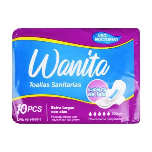 TOALLA  WANITA NOCTURNA X10