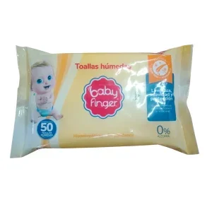 TOALLAS HUMEDAS BABY FINGER 50H.  HIPOALERGENICAS AMARILLA
