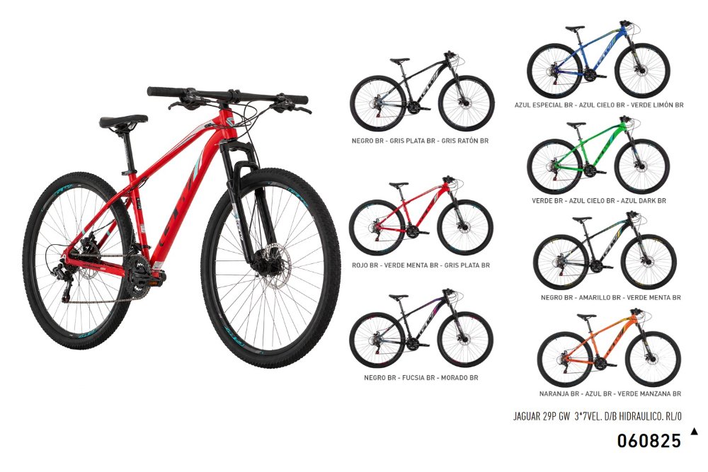 BICICLETA MTB 29P 3X7VEL HIDRAULICO JAGUAR ALUMINIO GW