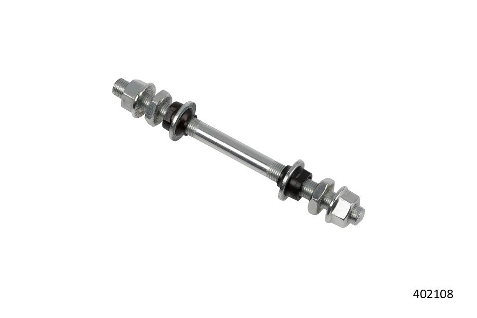 EJE DELANTERO BMX CON TAPAPOLVOS CONO PEQUEÑO 3/8 X5-1/2P ACERO