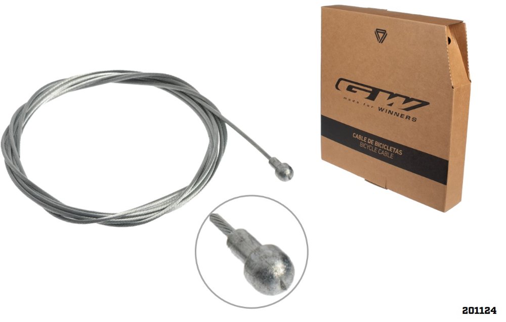CABLE DE FRENO RUTA 1.6X1700MM BI-S-GA-100 ACERO GALVANIZADO GW
