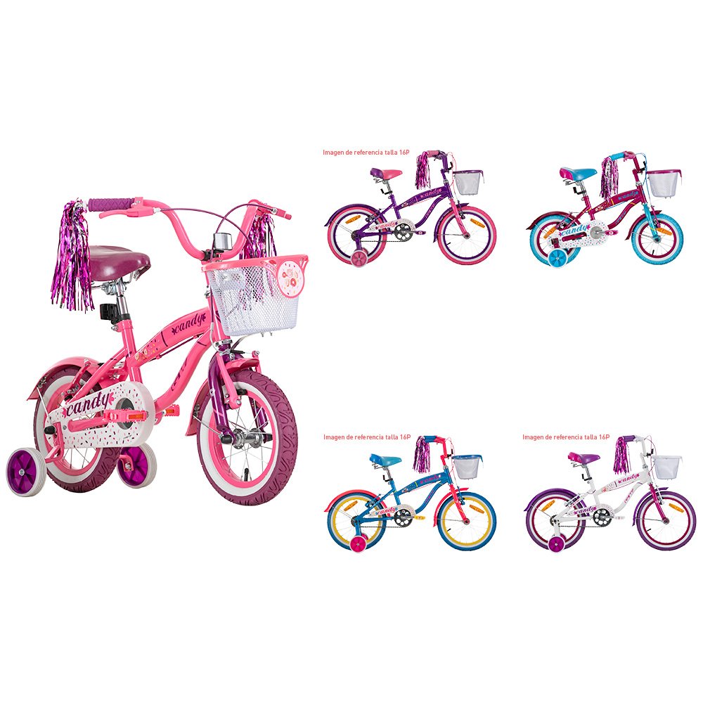 BICICLETA INFANTIL NIÑA 12P CANDY GW