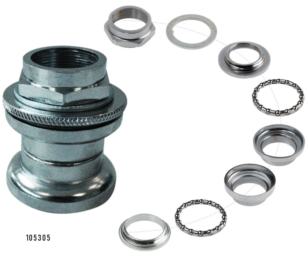 "JUEGO DE DIRECCION 8P 25.4MM/1P HP-03 ACERO CROMADO MILLENIUM "