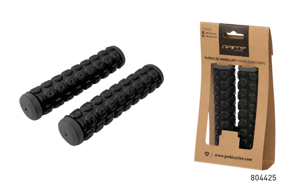 GRIPS MTB 130MM VLG-184D2 CAUCHO NEGRO/GRIS GW