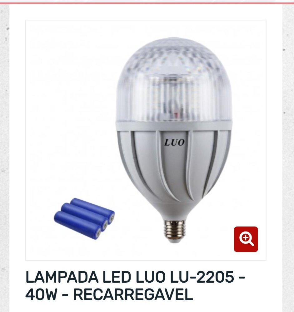 LAMPARA LED LUO LU-2204 - 30W - RECARGABLE