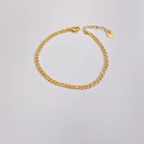 Pulsera Figaro 3mm - Dorado - PUL108