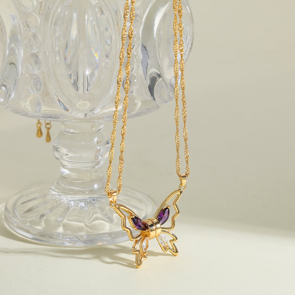 Collar de Amistad-Pareja Mariposa - Dorado - COL279