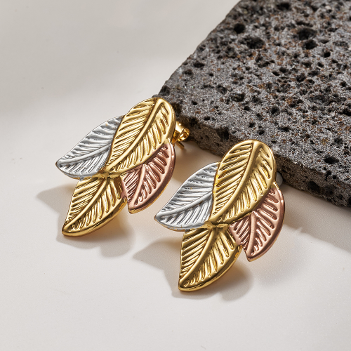 Arete estilo floral multicolor - Dorado - ART179