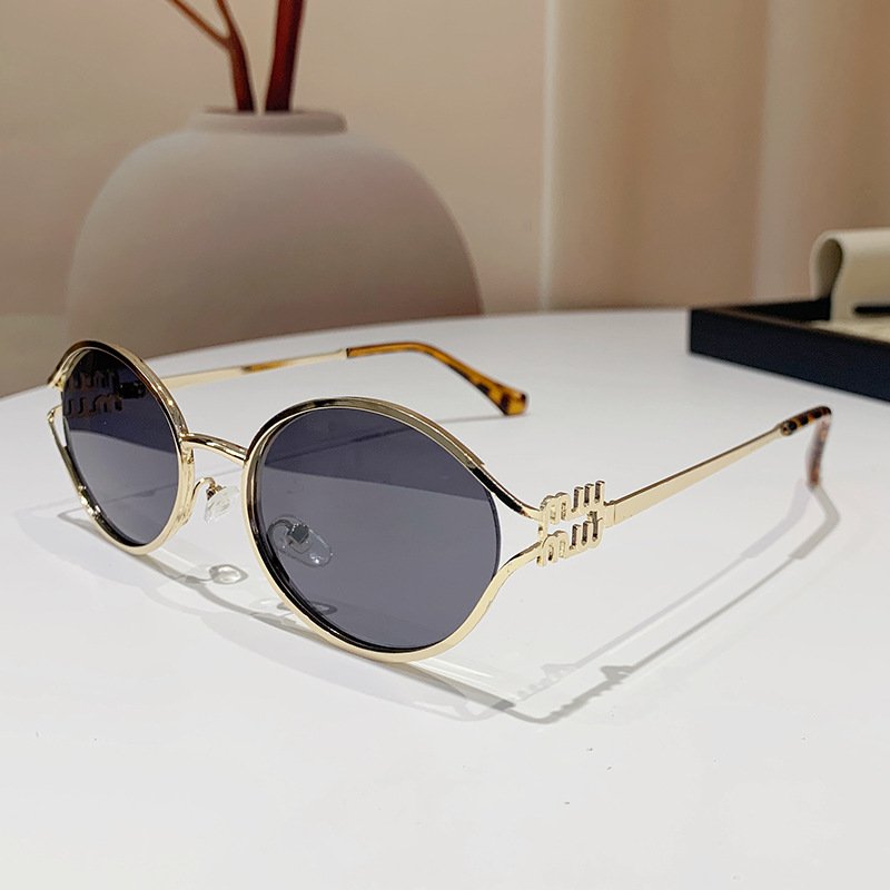 Gafa Estilo Miu Miu Negro - Dorado - GAF034