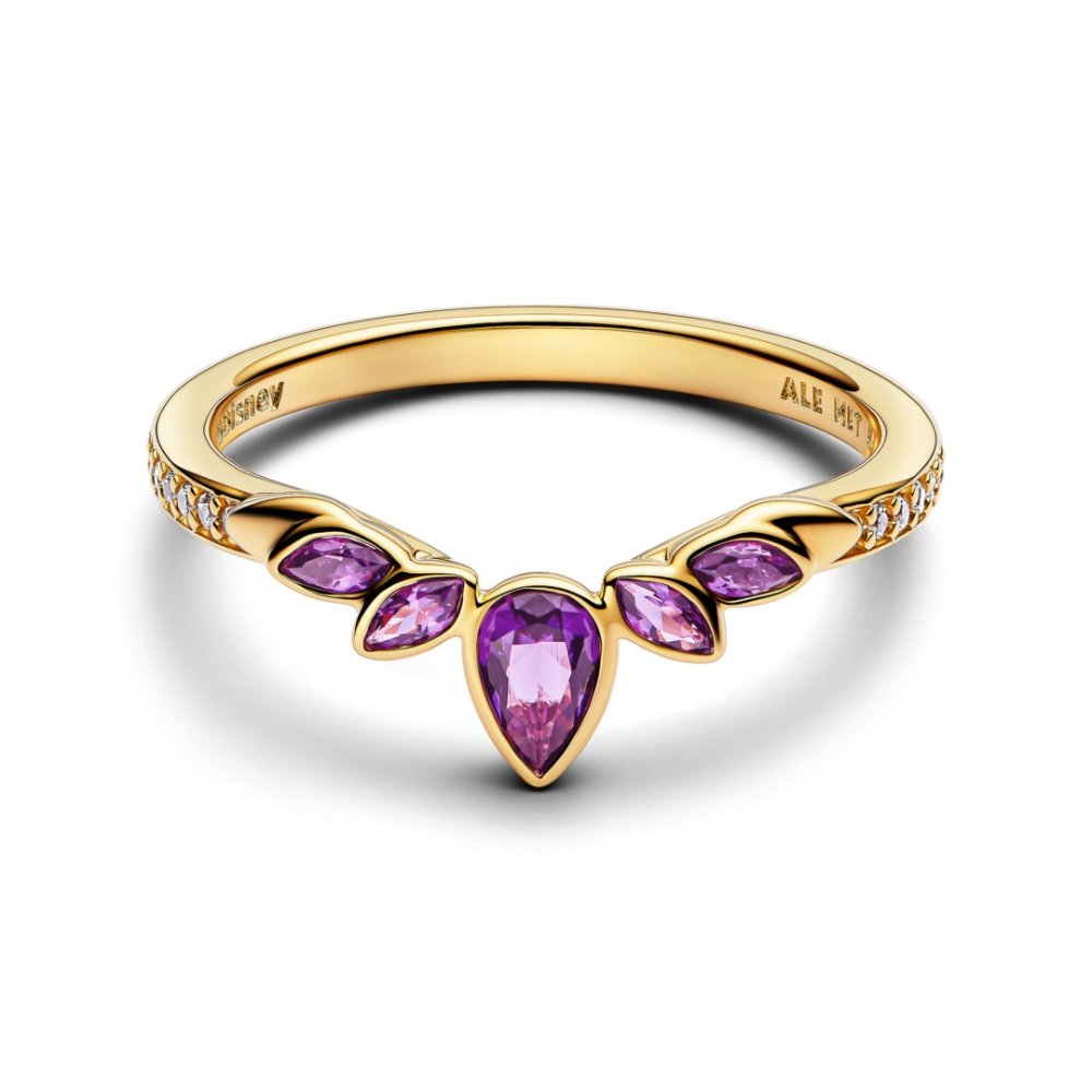 Anillo Princesa de Disney Purpura - Dorado - ANI250