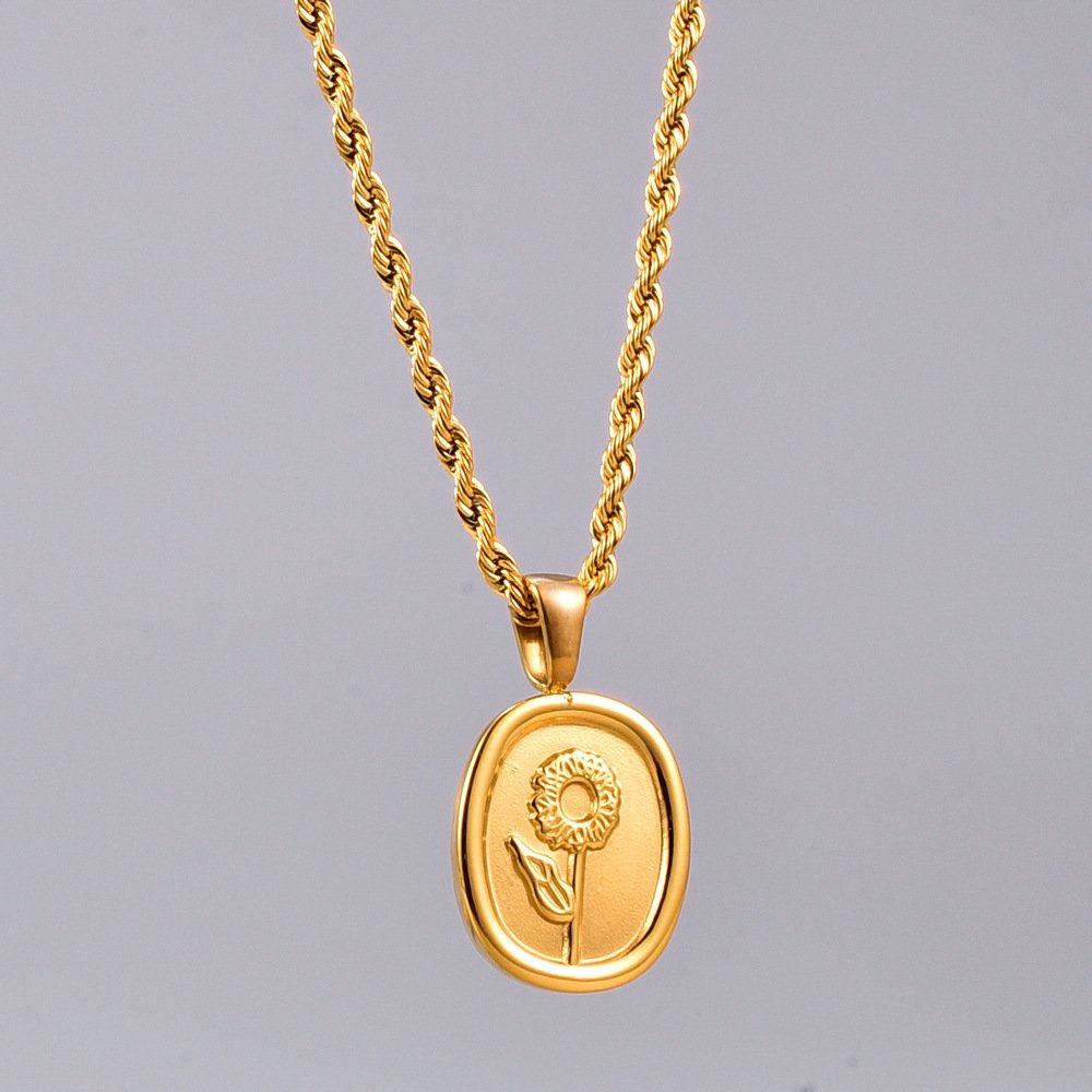 Collar Estilo Flor - Dorado - COL339
