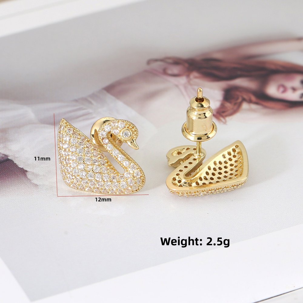 Arete Estilo Swarowski Dorado con Microdiamantes - Dorado - ART187