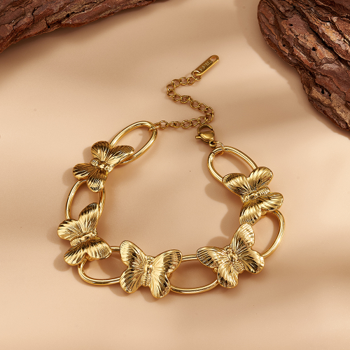 Pulsera Eslabon de Mariposa - Dorado - PUL146