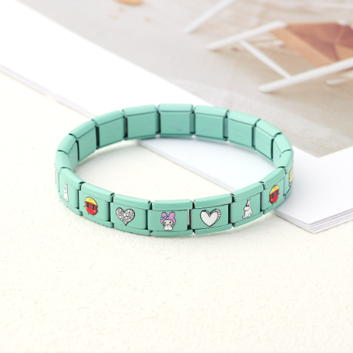 Pulsera estilo Italiano Verde Menta PUL139