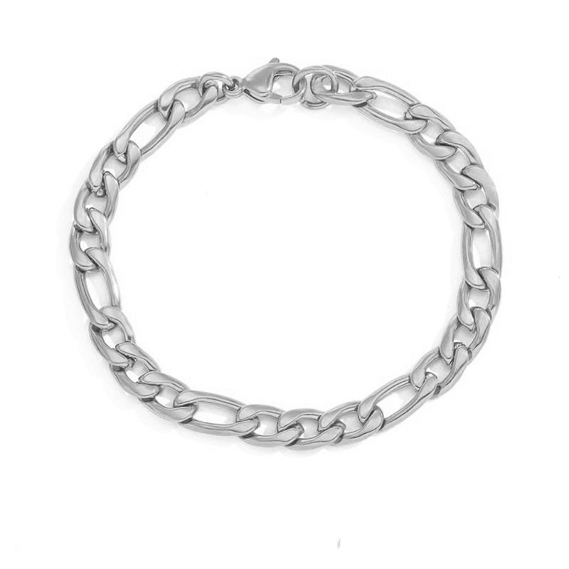 Pulsera Estilo Eslabon Cubano - Plateado - PUL179