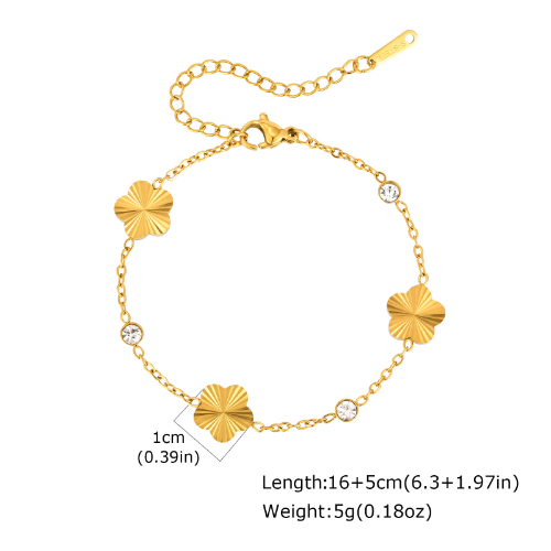 Pulsera estilo floral - Dorado - PUL144