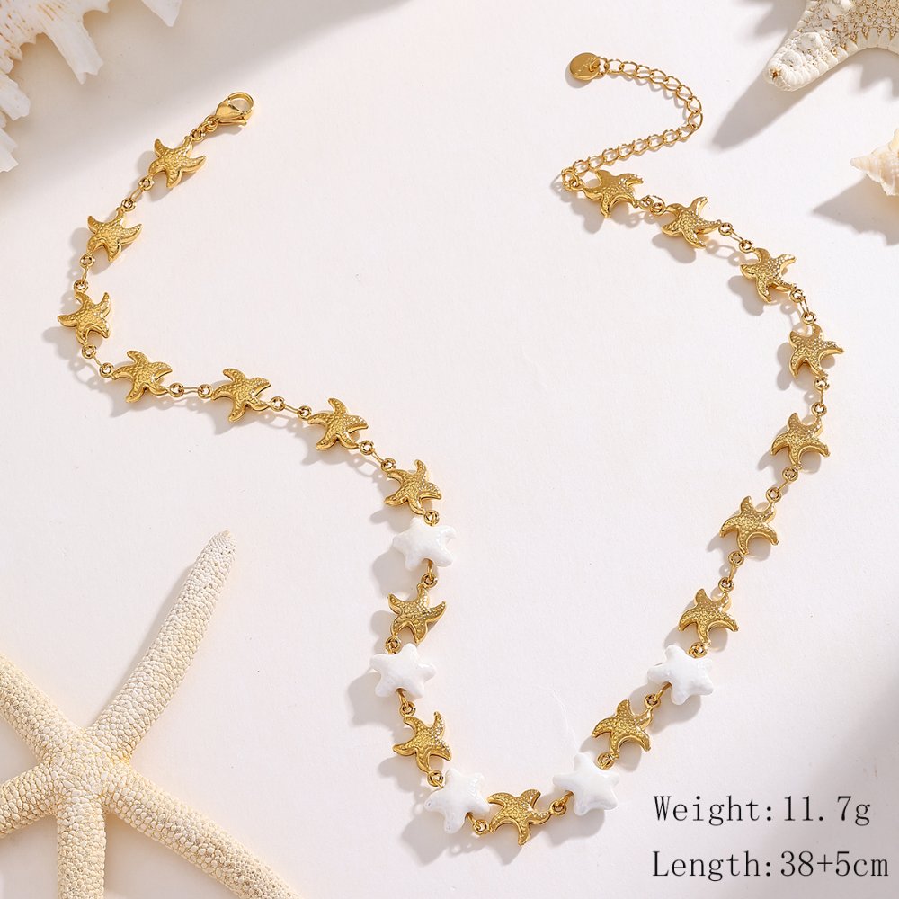 Collar Estrellas de Mar - Dorado - COL292