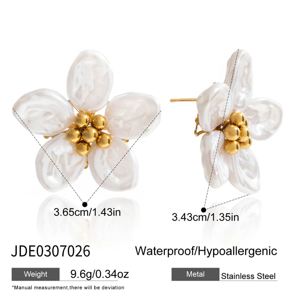 Arte Estilo Flor Blanca  - Dorado - ART185