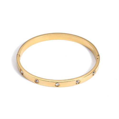Brazaleste Estilo Cartier de Diamantes - Dorado - BRA110