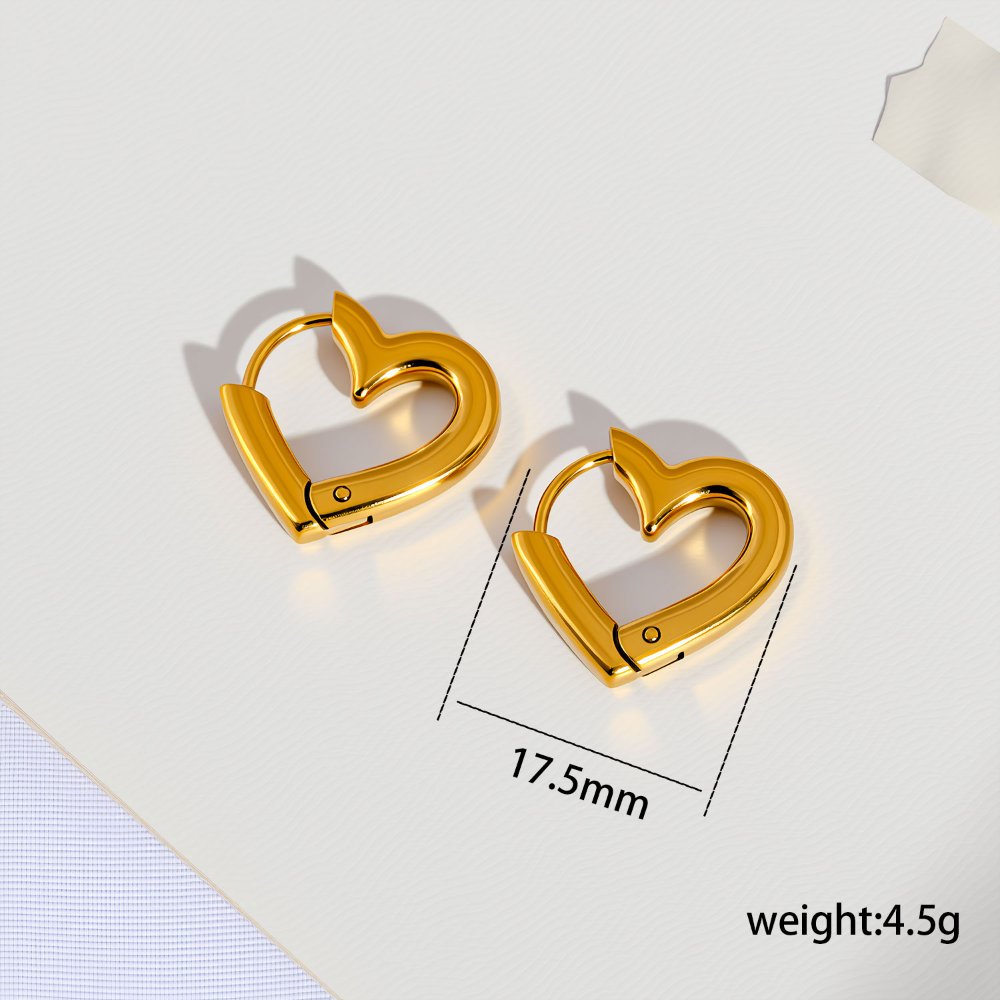 Arete Estilo Corazón - Dorado - ART183